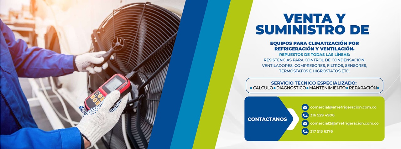 Vendemos y suministramos equipos y repuestos para sistemas HVACR en Colombia